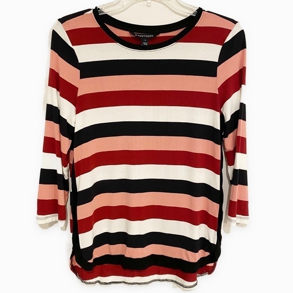 41 Hawthorn Tops - 41 Hawthorne | Manu Multi-Colored Striped
Knit Shirt Top Size Small
